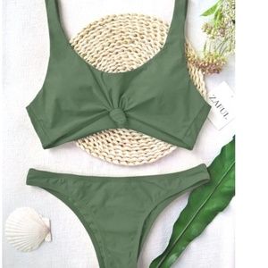 NWT army green bikini